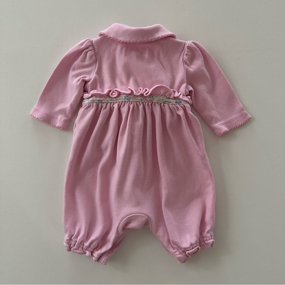 Ralph Lauren Newborn Baby Girl Pink Ruffled Romper - Picture 3 of 3